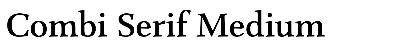Combi Serif Medium